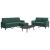 Set de canapele cu perne, 3 piese, verde închis, catifea GartenMobel Dekor