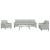 Set de canapele cu perne, 4 piese, gri deschis, catifea GartenMobel Dekor