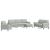 Set de canapele cu perne/rulouri, 4 piese, gri deschis, catifea GartenMobel Dekor