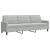Set de canapele cu perne, 3 piese, gri deschis, catifea GartenMobel Dekor