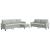 Set de canapele cu perne, 3 piese, gri deschis, catifea GartenMobel Dekor