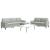Set de canapele cu perne, 3 piese, gri deschis, catifea GartenMobel Dekor