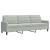 Set de canapele cu perne, 3 piese, gri deschis, catifea GartenMobel Dekor