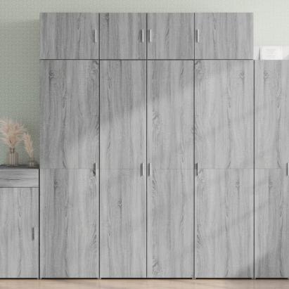 Dulap înalt, gri sonoma, 80x42,5x185 cm, lemn prelucrat GartenMobel Dekor