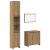 Set mobilier de baie, 3 piese, stejar artizanal, lemn prelucrat GartenMobel Dekor