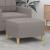Taburet, gri taupe, 60x50x41 cm, material textil GartenMobel Dekor