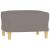 Taburet, gri taupe, 60x50x41 cm, material textil GartenMobel Dekor