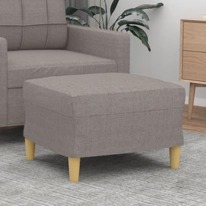 Taburet, gri taupe, 60x50x41 cm, material textil GartenMobel Dekor