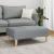 Taburet, gri deschis, 77x55x31 cm, material textil GartenMobel Dekor