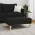 Taburet, negru, 77x55x31 cm, material textil GartenMobel Dekor