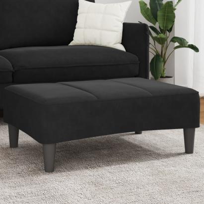 Taburet, negru, 77x55x31 cm, catifea GartenMobel Dekor
