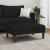 Taburet, negru, 77x55x31 cm, material textil GartenMobel Dekor