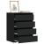 Dulap colț cu sertare negru 60x41x76 cm lemn prelucrat GartenMobel Dekor