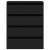 Dulap colț cu sertare negru 60x41x76 cm lemn prelucrat GartenMobel Dekor