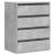 Dulap colț cu sertare gri beton 60x41x76 cm lemn prelucrat GartenMobel Dekor