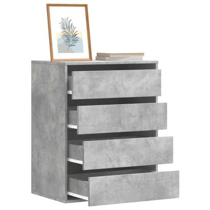 Dulap colț cu sertare gri beton 60x41x76 cm lemn prelucrat GartenMobel Dekor