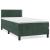 Pat box spring cu saltea, verde închis, 90x190 cm, catifea GartenMobel Dekor
