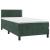 Pat box spring cu saltea, verde închis, 90x190 cm, catifea GartenMobel Dekor