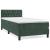Pat box spring cu saltea, verde închis, 100x200 cm, catifea GartenMobel Dekor