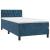 Pat box spring cu saltea, albastru închis, 100x200 cm, catifea GartenMobel Dekor