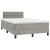 Pat box spring cu saltea, gri deschis, 120x200 cm, catifea GartenMobel Dekor