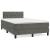 Pat box spring cu saltea, gri închis, 120x200 cm, catifea GartenMobel Dekor