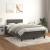 Pat box spring cu saltea, gri închis, 120x200 cm, catifea GartenMobel Dekor