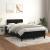 Pat box spring cu saltea, negru, 120x200 cm, catifea GartenMobel Dekor