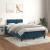Pat box spring cu saltea, albastru închis, 120x200 cm, catifea GartenMobel Dekor