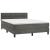 Pat box spring cu saltea, gri închis, 140x190 cm, catifea GartenMobel Dekor