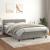 Pat box spring cu saltea, gri deschis, 140x200 cm, catifea GartenMobel Dekor