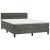 Pat box spring cu saltea, gri închis, 140x200 cm, catifea GartenMobel Dekor