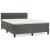 Pat box spring cu saltea, gri închis, 140x200 cm, catifea GartenMobel Dekor