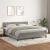 Pat box spring cu saltea, gri deschis, 160x200 cm, catifea GartenMobel Dekor
