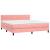 Pat box spring cu saltea, roz, 160x200 cm, catifea GartenMobel Dekor