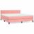 Pat box spring cu saltea, roz, 160x200 cm, catifea GartenMobel Dekor