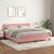 Pat box spring cu saltea, roz, 160x200 cm, catifea GartenMobel Dekor