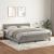 Pat box spring cu saltea, gri deschis, 180x200 cm, catifea GartenMobel Dekor