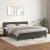 Pat box spring cu saltea, gri închis, 180x200 cm, catifea GartenMobel Dekor