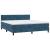 Pat box spring cu saltea, albastru închis, 180x200 cm, catifea GartenMobel Dekor
