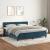 Pat box spring cu saltea, albastru închis, 180x200 cm, catifea GartenMobel Dekor