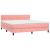 Pat box spring cu saltea, roz, 180x200 cm, catifea GartenMobel Dekor