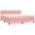 Pat box spring cu saltea, roz, 180x200 cm, catifea GartenMobel Dekor