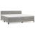 Pat box spring cu saltea, gri deschis, 200x200 cm, catifea GartenMobel Dekor
