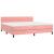 Pat box spring cu saltea, roz, 200x200 cm, catifea GartenMobel Dekor