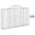 Coșuri gabion arcuite 20 buc, 200x30x120/140cm, fier galvanizat GartenMobel Dekor