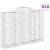 Coșuri gabion arcuite 18 buc, 200x30x140/160cm, fier galvanizat GartenMobel Dekor