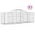 Coșuri gabion arcuite 2 buc, 200x50x60/80 cm, fier galvanizat GartenMobel Dekor