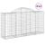 Coșuri gabion arcuite 12 buc, 200x50x100/120cm, fier galvanizat GartenMobel Dekor