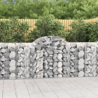 Coșuri gabion arcuite 50 buc, 200x50x100/120 cm fier galvanizat GartenMobel Dekor